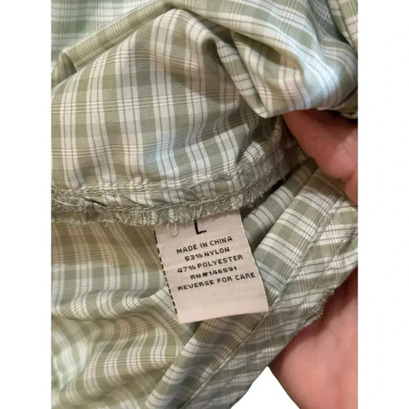 Ducks Unlimited Green Plaid Button-Down Casual Shirt Size L - Picture 7 of 7